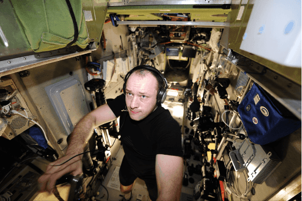 Alexander Misurkin doing a hand ergometer test