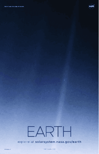 NASA Earth poster with the Pale Blue Dot image