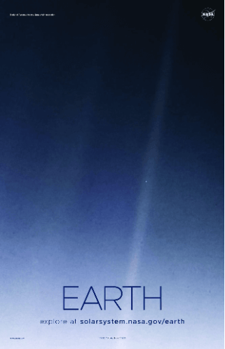NASA Earth poster with the Pale Blue Dot image