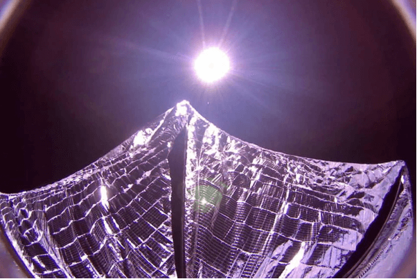 The deployed LightSail-2 solar sail