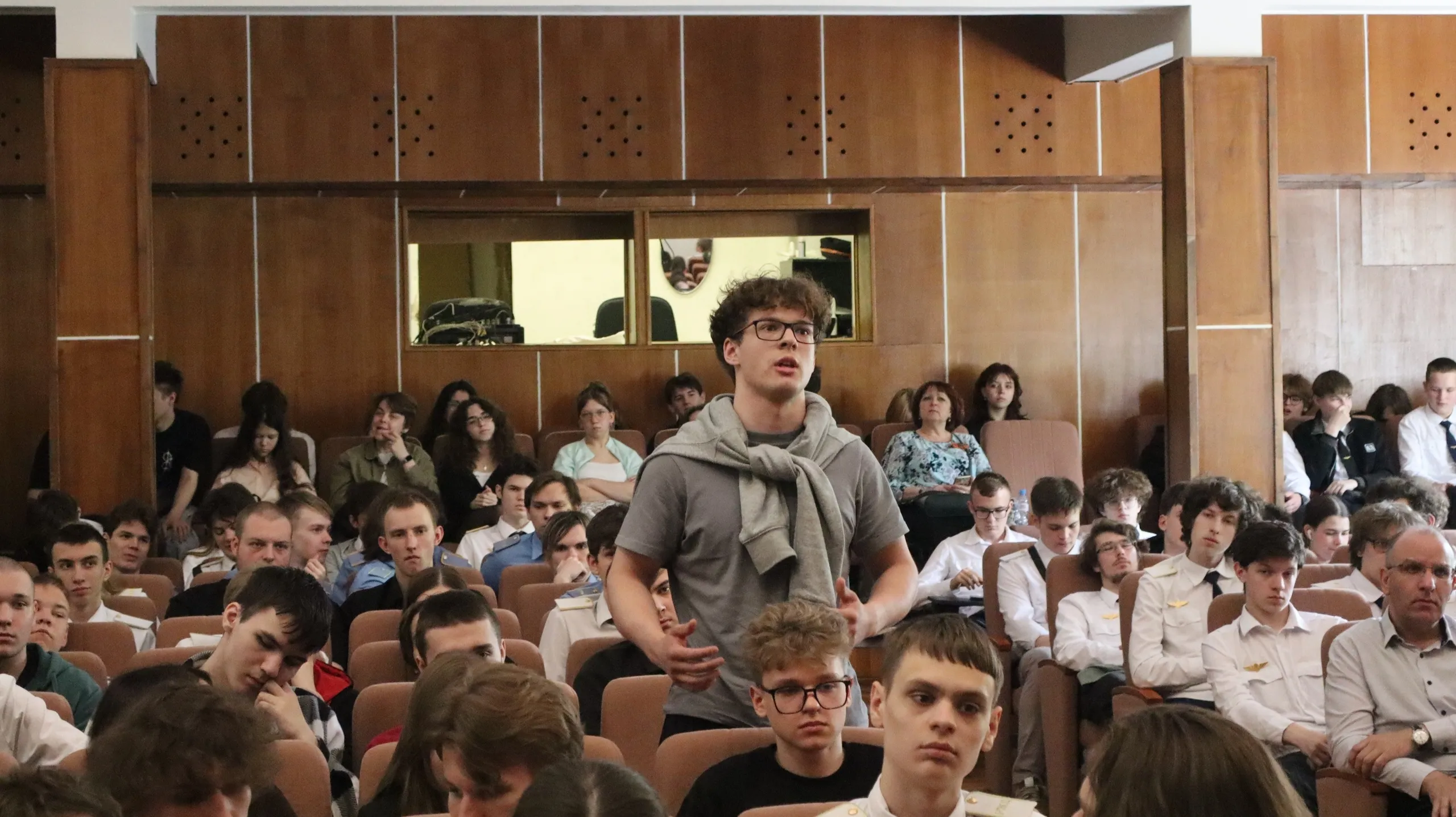 Meeting with students of the Moscow College of Transport